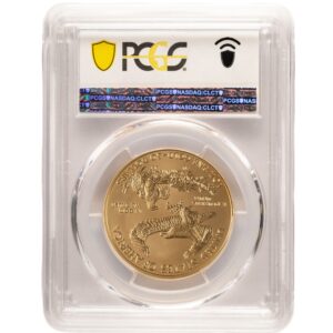 1 oz Burnished American Gold Eagle Coin MS/SP70 (Random Year, Varied Label, PCGS or NGC)
