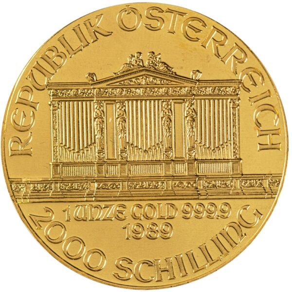1989 1 oz Austrian Gold Philharmonic Coin - Image 2