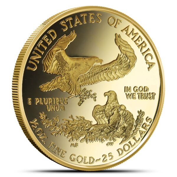 2007-W 1/2 oz Proof American Gold Eagle Coin (Box + CoA) - Image 2