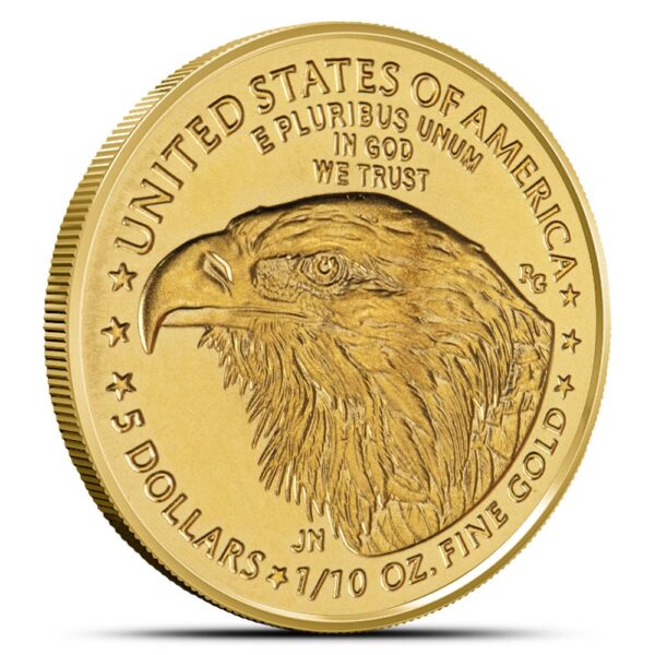 2021 1/10 oz American Gold Eagle Coin (Type 2) - Image 2