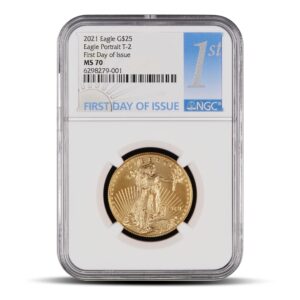 2021 1/2 oz American Gold Eagle Coin NGC MS70 FDOI (Type 2)