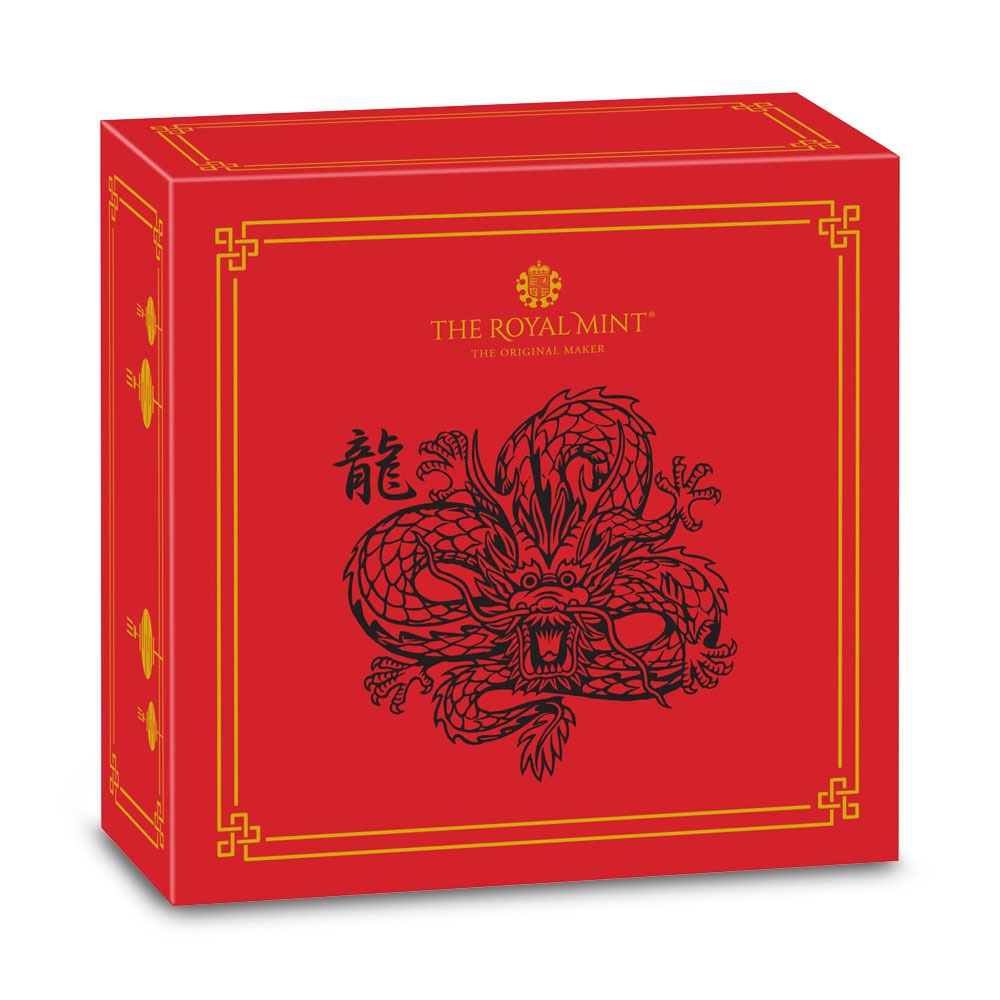 2024 1 oz Proof British Gold Year of the Dragon Coin (Box + CoA) - Image 4