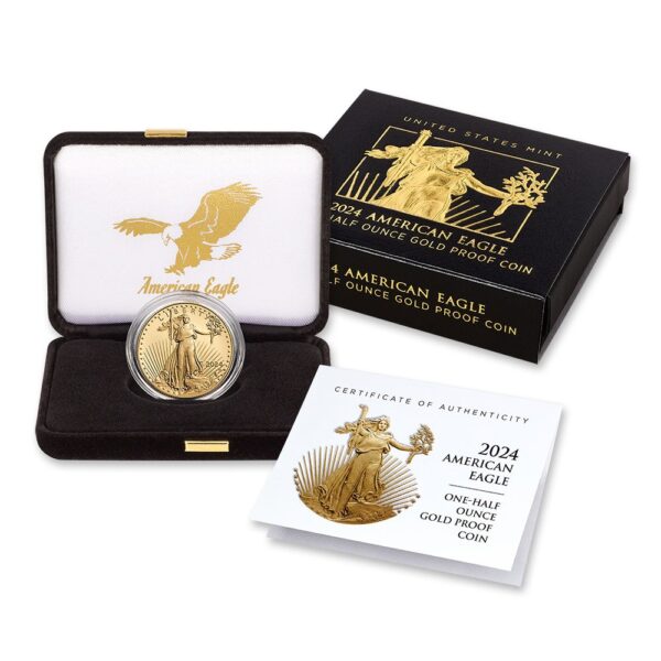 2024-W 1/2 oz Proof American Gold Eagle Coin (Box + CoA) - Image 4