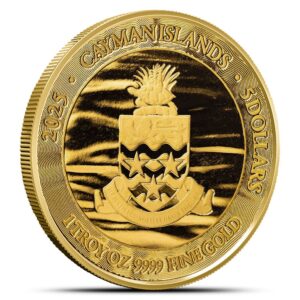 2025 1 oz Cayman Islands Gold Sea Life Loggerhead Turtle Coin (Proof-Like)
