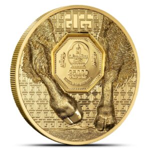 2025 1 oz Proof Mongolia Gold Bison Coin