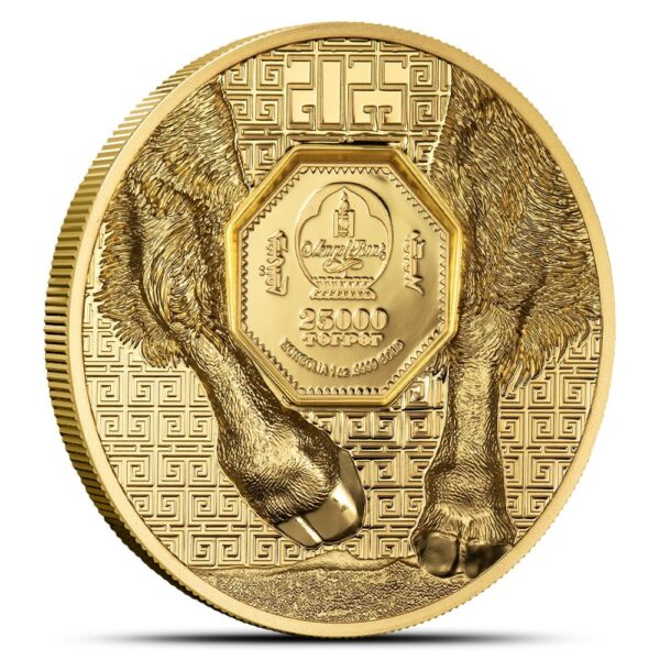 2025 1 oz Proof Mongolia Gold Bison Coin - Image 2