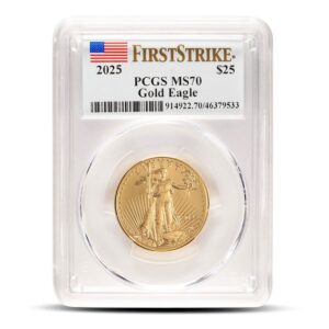 2025 1/2 oz American Gold Eagle Coin PCGS MS70 FS