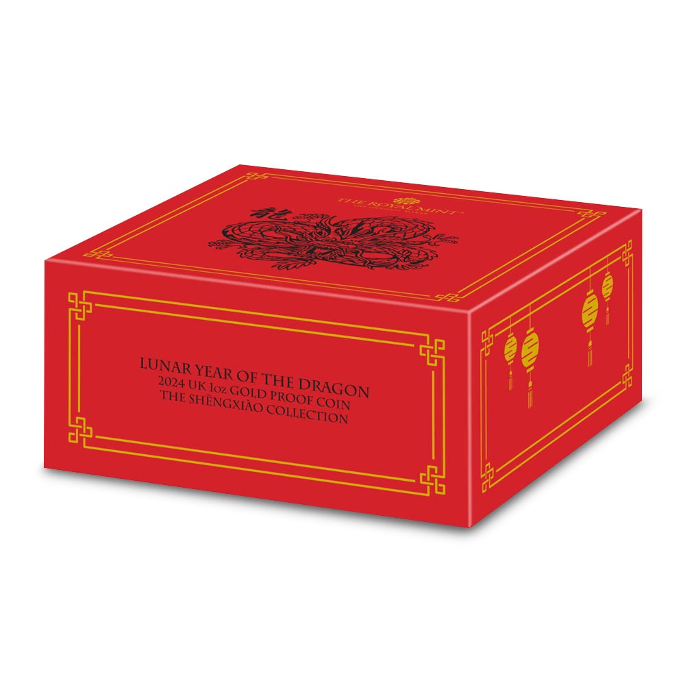 2024 1 oz Proof British Gold Year of the Dragon Coin (Box + CoA) - Image 5