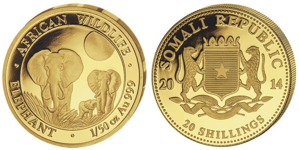 Somalia-Gold-Elephant-coins