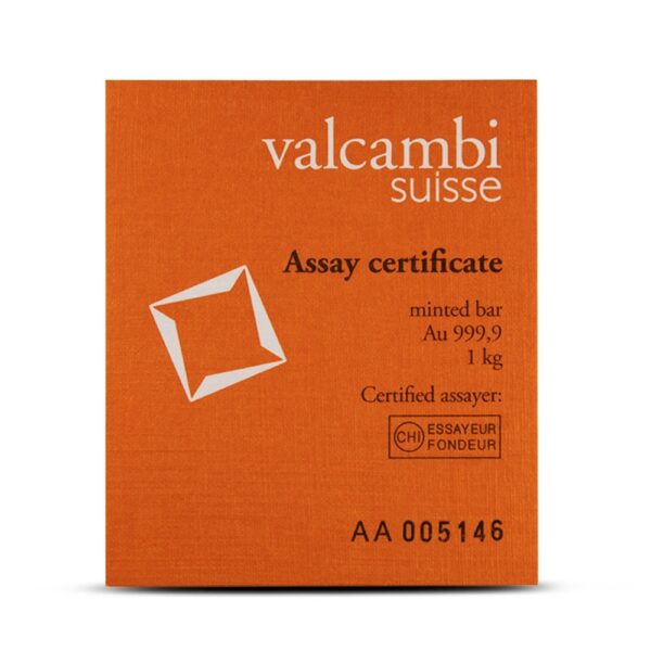 Buy 1 Kilo Valcambi Gold Bar (New w/ Assay) - Image 2