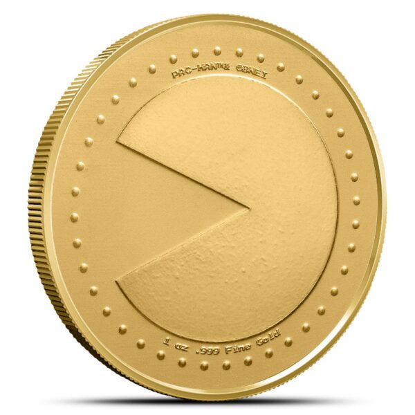 1 oz PAC-MAN Game Token Gold Round (BU) - Image 2