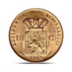 10 Guilders Gold Coin For Sale (King, BU)