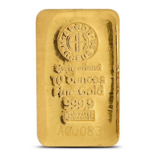10 oz Argor Heraeus Cast Gold Bar