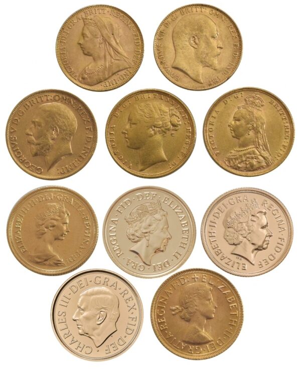 10 x Gold Sovereign Portrait Set Gift Boxed - Image 2