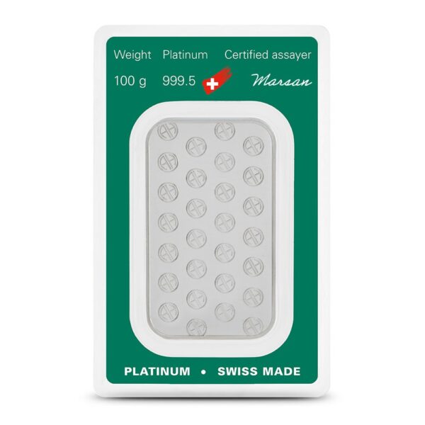 100 Gram Argor Heraeus Platinum Bar (New w/ Assay) - Image 2