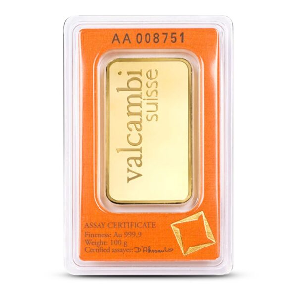 Buy 100 Gram Valcambi Gold Bar (New w/ Assay) - Image 2