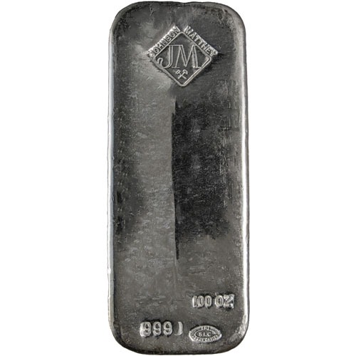 Buy 100 oz Johnson Matthey Silver Ba