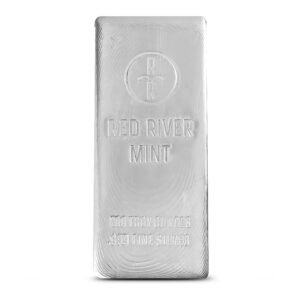 100 oz Red River Mint Cast Silver Ba