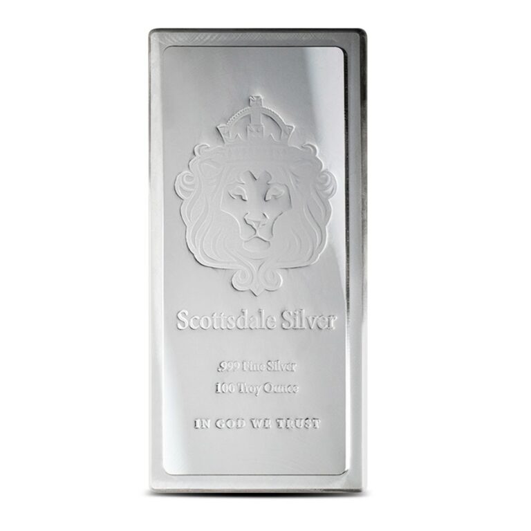100 Oz Scottsdale Stacker Silver Bar - ROYAL BULLION GROUP