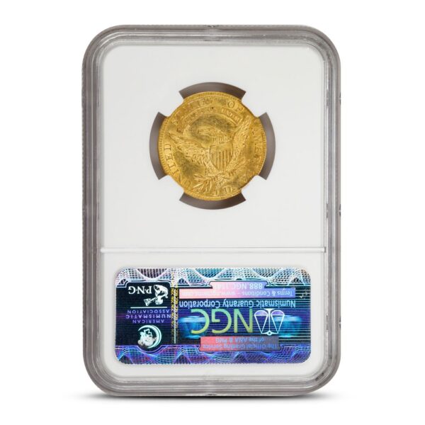 1807 $5 Capped Bust Gold Half Eagle Coin NGC AU58 - Image 2
