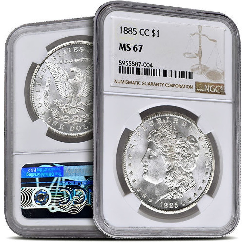 1885-CC Morgan Silver Dollar Coin NG