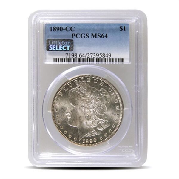 1890-CC Morgan Silver Dollar Coin PCGS MS64 - Image 2