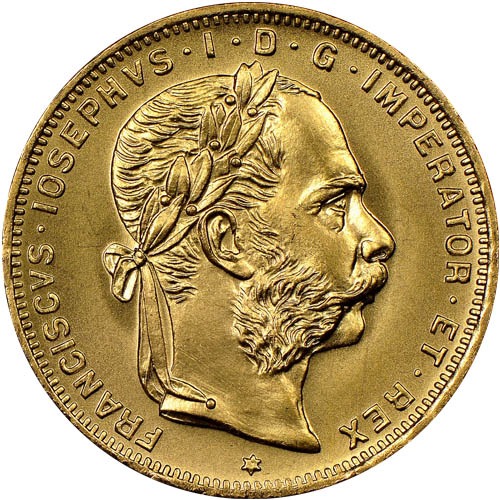 1892 20 Francs / 8 Florin Austrian G