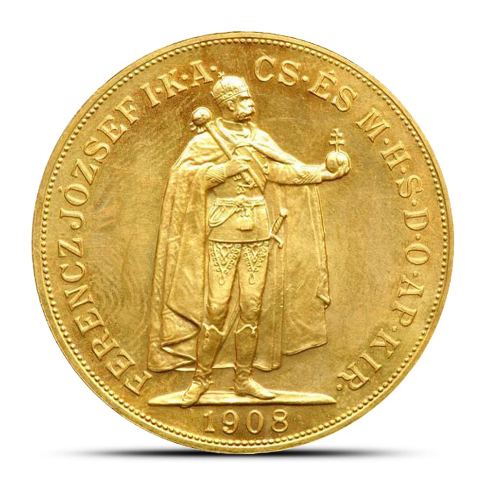 1908 Hungary 100 Korona Gold Coin