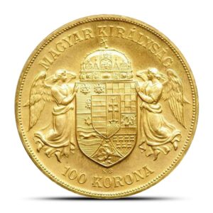 1908 Hungary 100 Korona Gold Coin (AU)