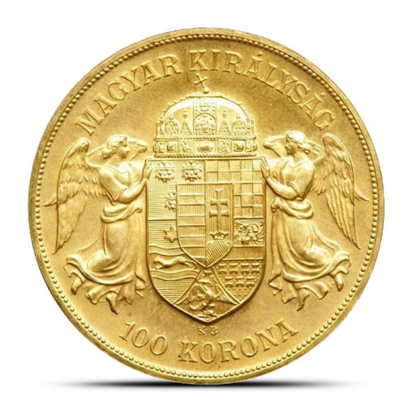 1908 Hungary 100 Korona Gold Coin (AU) - Image 2