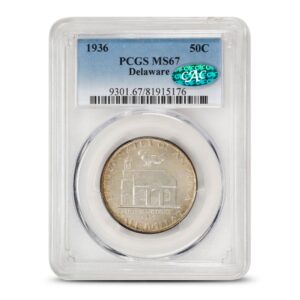 1936 Delaware Half Dollar PCGS MS67