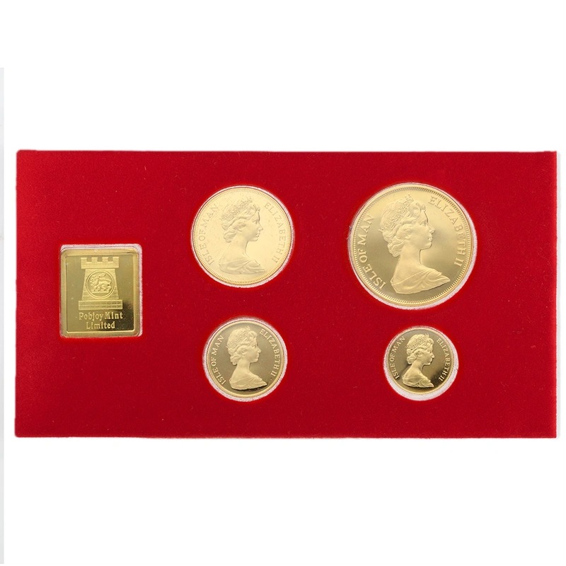1979 Proof Isle of Man Gold Sovereign 4 Coin Set Boxed - Image 3