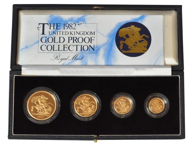 1982 Proof Gold Sovereign 4 Coin Set
