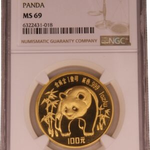 1986 1 oz Chinese Panda Gold Coin NG