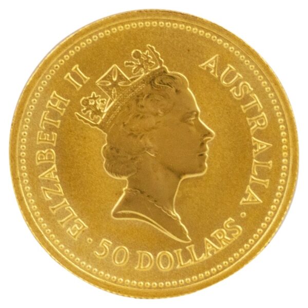 1987 1/2 oz Australian Kangaroo Gold Nugget Coin - Image 2