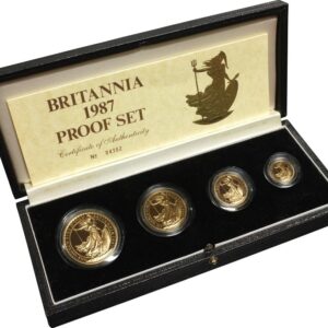 1987 Proof Gold Britannia 4 Coin Set