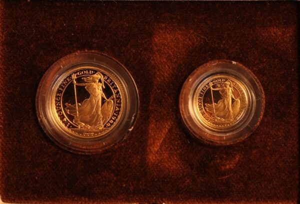 1988 Proof Gold Britannia 2 Coin Set Boxed - Image 2