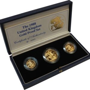 1988 Proof Gold Sovereign 3 Coin Set