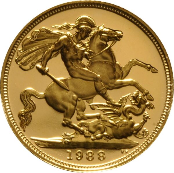 1988 Proof Gold Sovereign 3 Coin Set Boxed - Image 3