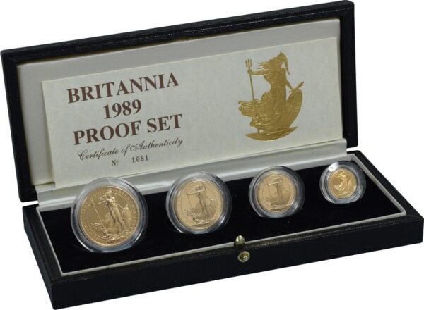 1989 Proof Gold Britannia 4 Coin Set