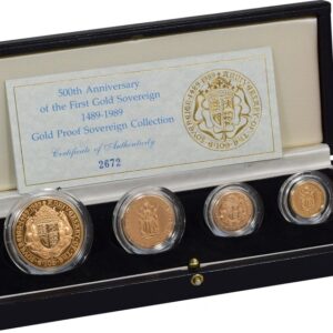 1989 Proof Gold Sovereign 4 Coin Set