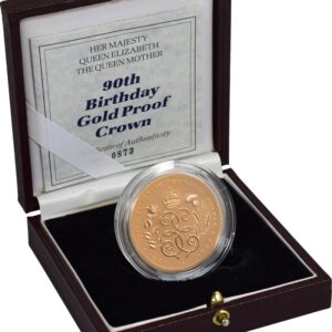 1990 Proof £5 Gold Crown Coin Queen