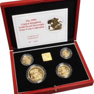 1991 Proof Gold Sovereign 4 Coin Set