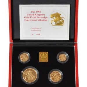 1992 Proof Gold Sovereign 4 Coin Set