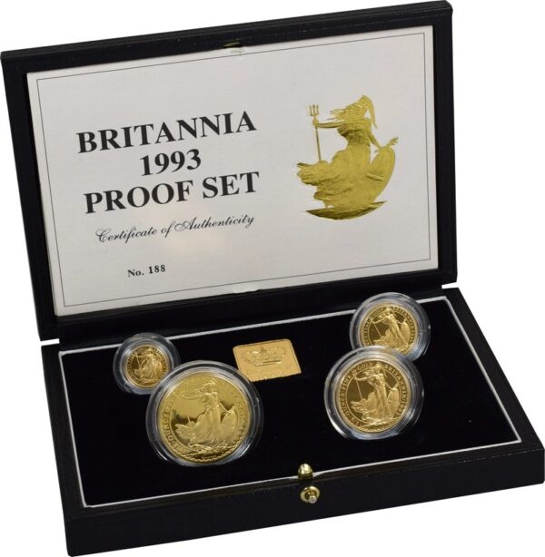1993 Proof Gold Britannia 4 Coin Set
