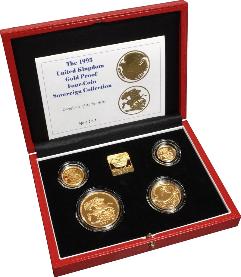 1995 Proof Gold Sovereign 4 Coin Set