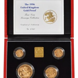 1996 Proof Gold Sovereign 4 Coin Set
