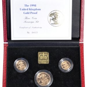 1998 Proof Gold Sovereign 3 Coin Set