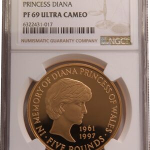 1999 Proof Gold Crown £5 Coin Dian