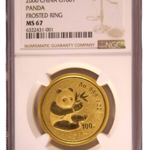 2000 1oz Chinese Panda Gold Coin Frosted Ring NGC MS67